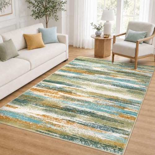 Lansny Modern Abstract 6x9 Area Rugs by lansny