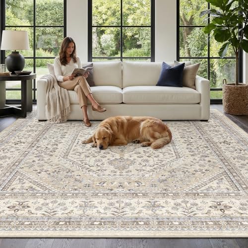 Puino 10x10 Square Washable Area Rug by Puino