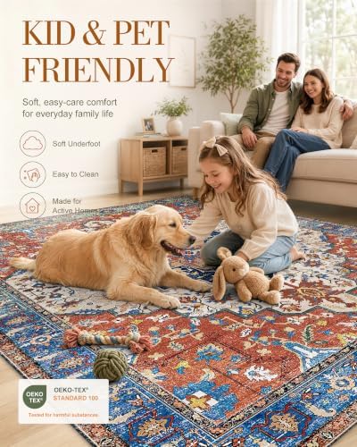 OLANLY 5x7 Washable Area Rugs, Soft Non Slip Carpet - Image 5