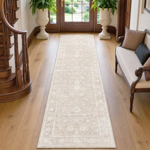 2x6 Beige Neutral Kitchen Hallway Vintage Runner Rug by ugoutry