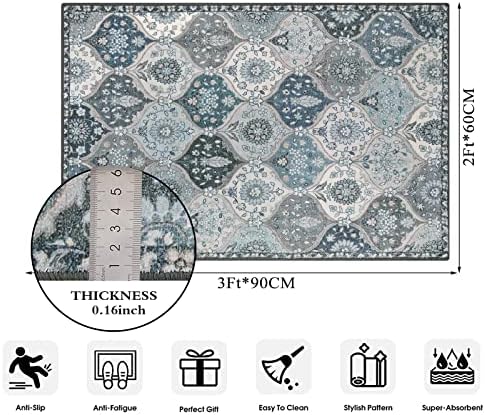 Lahome Moroccan Front Door Mat Indoor Entrance, 2x3 Rugs - Image 2