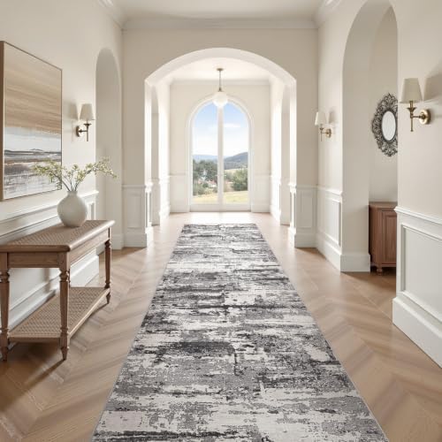 3x10 Runner Rug, Abstract Washable Hallway Rugs - Image 2