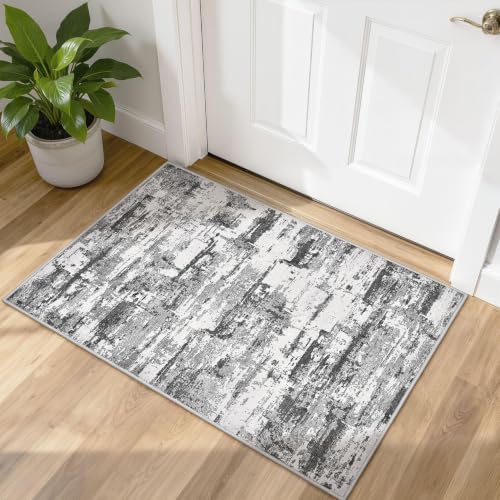 2x3 Runner Rug, Abstract Washable Hallway Rugs by JessibouAreaRug