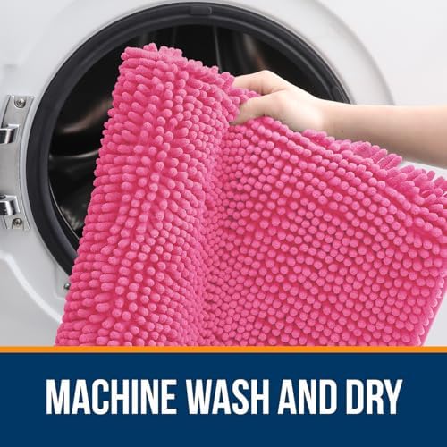 OLANLY Bathroom Rugs 32x20, Extra Soft Absorbent Chenille Bath Rugs - Image 5