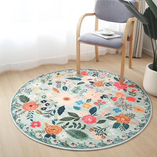 Rugcomf Round Area Rug 4ft Washable - Image 6