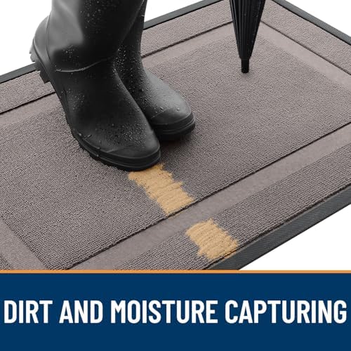 OLANLY Front Door Mat Outside 29.5x17, All-Season Heavy-Duty Rubber Doormat - Image 5