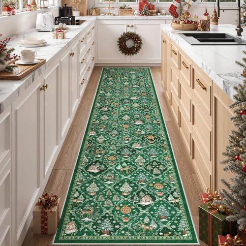 Madane Christmas Runner Rugs for Hallway 2x10 - Image 2