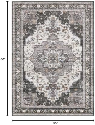 BEIMO Area Rugs 3x5 for Living Room Bedroom, Modern Vintage Boho Machine - Image 2