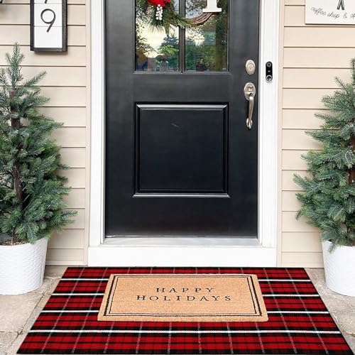 Christmas Plaid Outdoor Rug, Layering Rug - Image 7