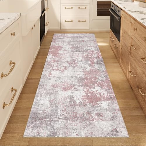 2x6 Pink Gray Washable Area Rug - Image 6