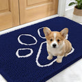 OLANLY Dog Door Mat for Muddy Paws 24x16, Paw Print Design Chenille Mud Mat by OLANLY