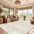 Area Rugs for Living Room 6x9 Large Washable Non-Slip Vintage Beige by WelcometoBabovid