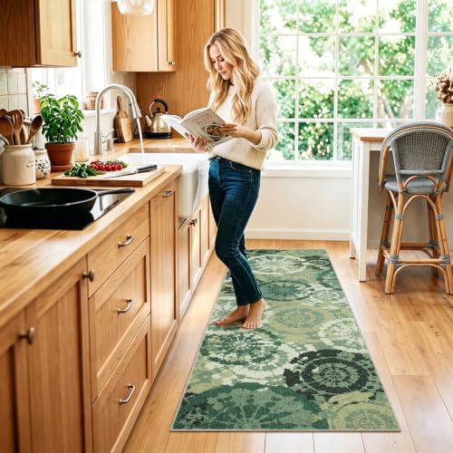 Washable 2x6 Runner Rugs for Hallway, Boho Modern Runner Rug for Entryway - Image 2