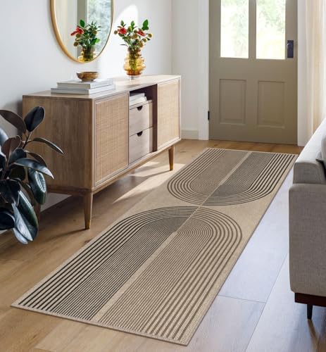 Rugalia Easy Jute Rainbow Runner Rug, 2x6 Washable Rugs Runner by Rugalia