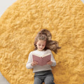 OLANLY Mustard Yellow Round Rugs by OLANLY