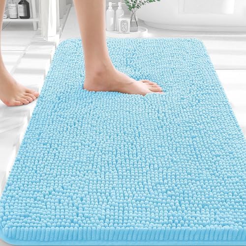 OLANLY Bathroom Rugs 35x24, Extra Soft Absorbent Chenille Bath Rugs by OLANLY