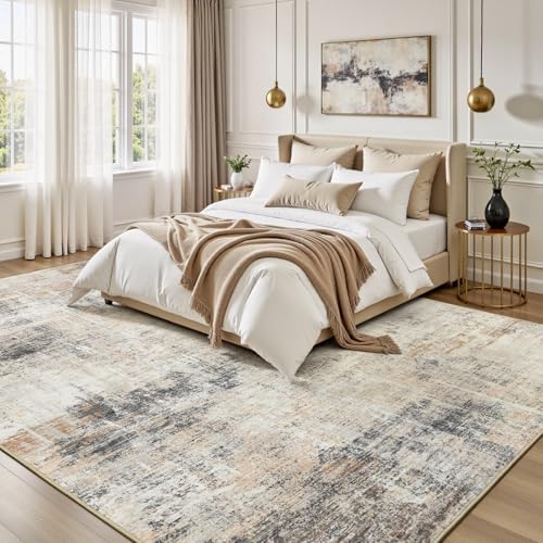 10x12 Area Rug for Living Room, Abstract Washable Non-Slip Large Rugs - Image 2