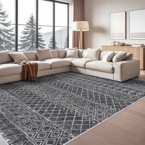10x12 Modern Moroccan Washable Area Rug - Image 3