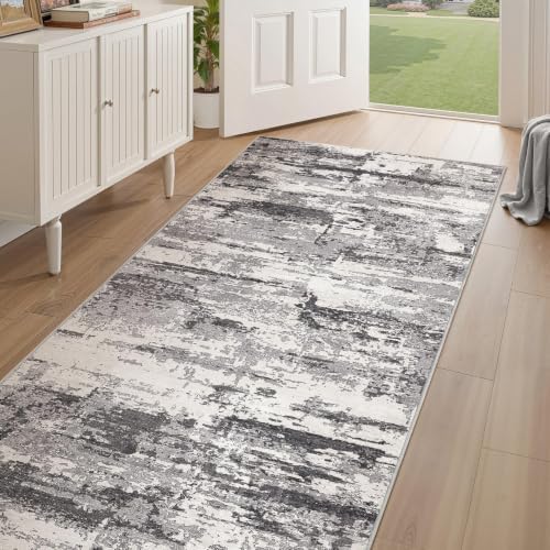 3x10 Runner Rug, Abstract Washable Hallway Rugs - Image 7
