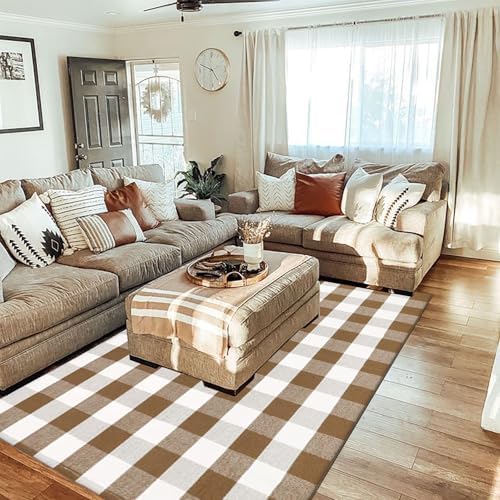 Buffalo Plaid Outdoor Rugs, Layering Rug - Image 4