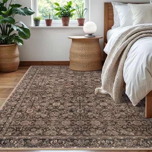SIILOOM 5x7 Washable Area Rug, Non Slip Indoor Mat - Image 3