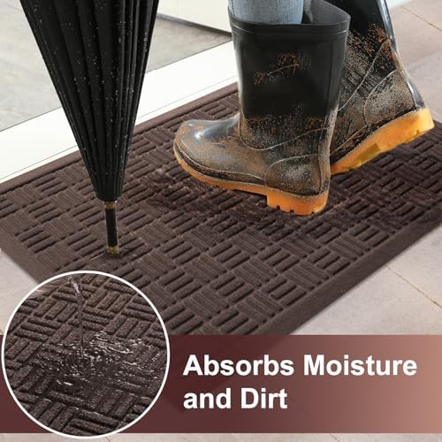 Mibao Front Door Mat Outside Entrance, 29.5" x 17", Heavy Duty Welcome Mat - Image 2