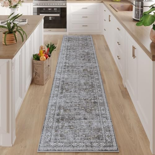 Rugcomf Runner Rug 2'7"x12' Washable Vintage Non Slip - Image 3