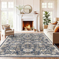 Amada 5x7 Washable Area Rug for Living Room, Vintage Pattern by AMADAHOMEFURNISHING