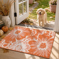Findosom Fall Washable Runner Rug 2x3, Non Slip High-Low Textured Floral Small by Findosom