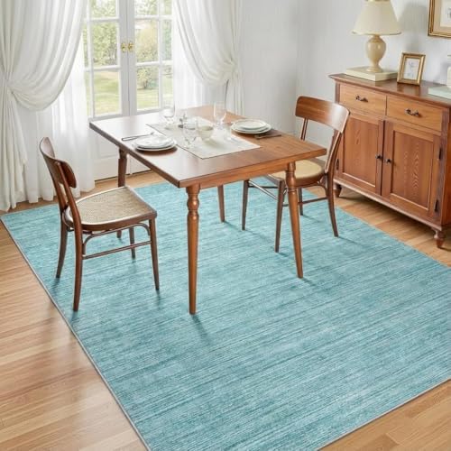 Garvee 5x7 Modern Solid Color Washable Rug - Image 3