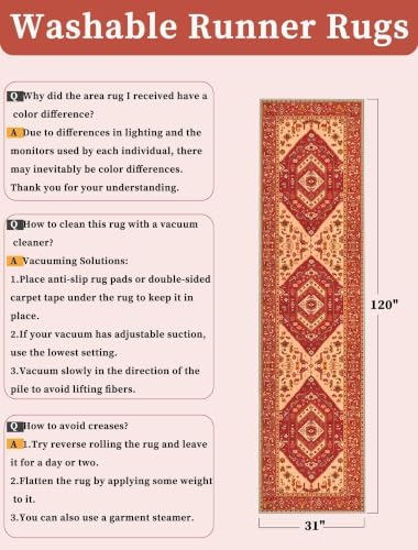 SERISSA 2'6"x10' Washable Non Slip Boho Runner Rug - Image 6