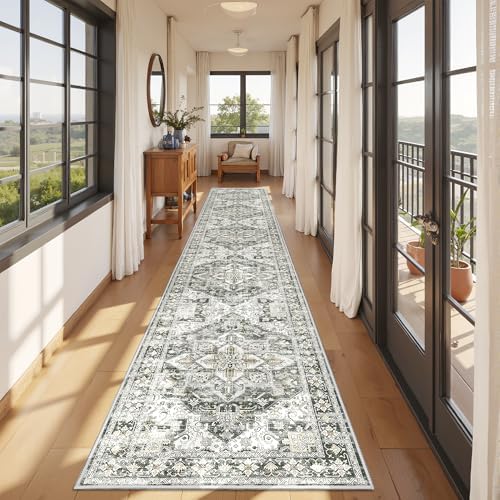 Hallway Runner Rug 2x12 Extra Long Washable Runner by Restydon