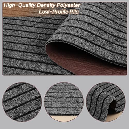 4' x 55' Runner Rugs with Rubber Backing, Indoor Outdoor Utility Carpet Runner - Image 2