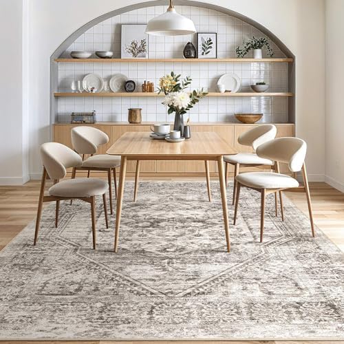 8x10 Area Rug for Living Room, Traditional, Distressed Brown - Image 7