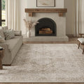 FMFUNCTEX 12x15 Washable Beige Neutral Vintage Large Area Rug Living Room by Fmfunctex