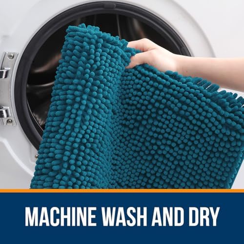 OLANLY Bathroom Runner Rugs 59x24, Extra Soft Absorbent Chenille Bath Rugs - Image 5