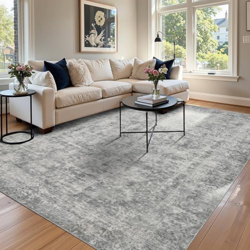 Rugxara Grey 6x9 Area Rugs Washable Rug by Rugxara