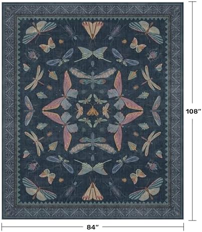 Washable 7x9 Large Area Rug for Living Room, Vintage Farmhouse Carpet for - Image 2