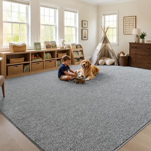 7x10 Large Grey Area Rug Washable Non-Slip Soft - Image 3