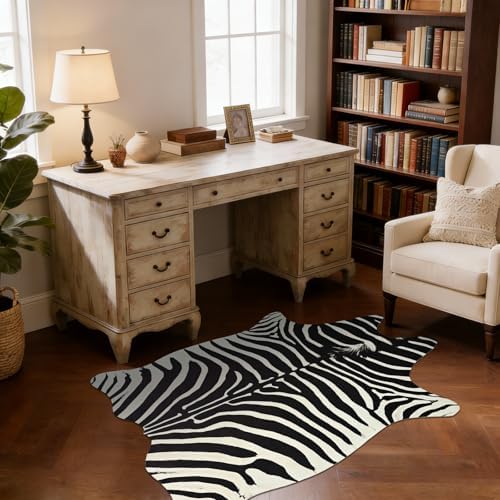 BENRON Small Zebra Rug, Animal Print Rug - Image 2