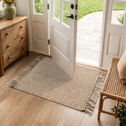Collive Boho Small Bathroom Rug 2' x 3', Modern Farmhouse Rugs - Image 3