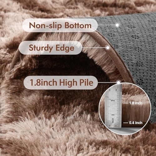 9x12 Ft Extra Large Shag Brown Area Rug - Image 6