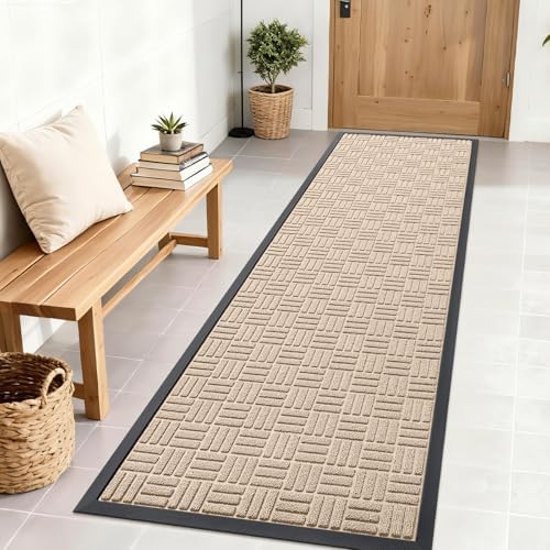 OLANLY Front Door Mat Outside Entrance 71x23, Heavy-Duty Rubber Doormat by OLANLY