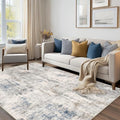 FMFUNCTEX 4x6 Washable Brown Neutral Abstract Modern Area Rug by Fmfunctex