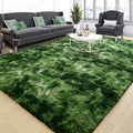 Tepook 5x8 Soft Fluffy Dark Green Area Rugs by Tepook