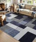 YIHOUSE Modern Geometric Patchwork Rugs by YIHOUSE