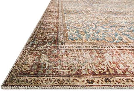 Loloi Layla Ocean/Rust 2'-6" x 9'-6" Runner Rug - Image 5