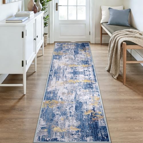 RELEANY Washable Runner 3'x9' Abstract Area Rug - Image 2