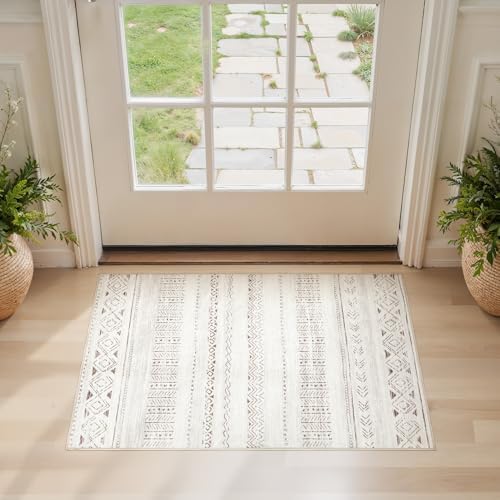 cotiled Washable 2x3 Entryway Rugs: Boho Moroccan Soft Small Rug - Image 3