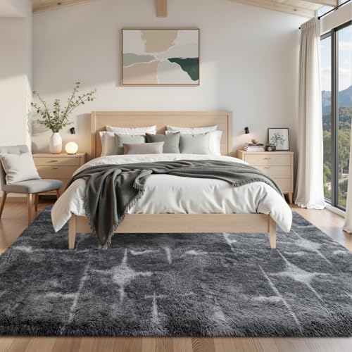 Area Rugs for Living Room 8x10 Feet, Soft Fluffy Shagg Plush Bedroom Rug - Image 3